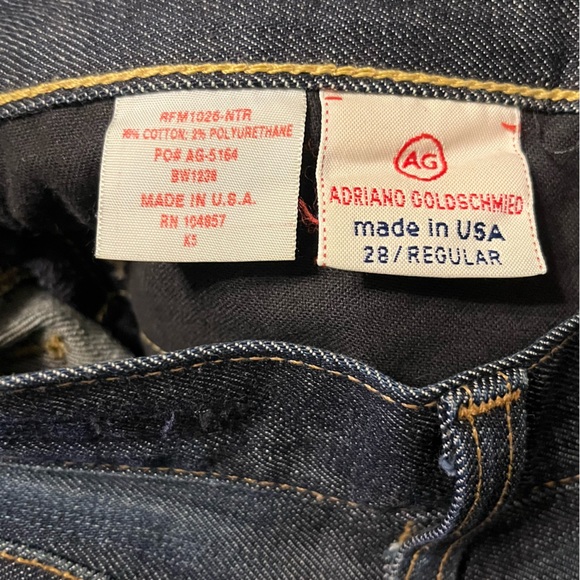 EUC AG Adriano Goldschmied Size 28R The Legend Flair Leg Jeans in Dark Wash - Picture 4 of 6